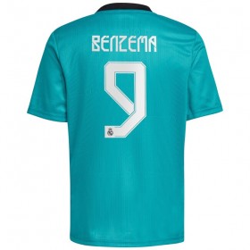Jalkapallo Pelipaidat Real Madrid Karim Benzema 9 Kolmaspaita 2021-2022 Lyhythihainen